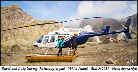 David and Luke at the Frontier Helicopter helipad