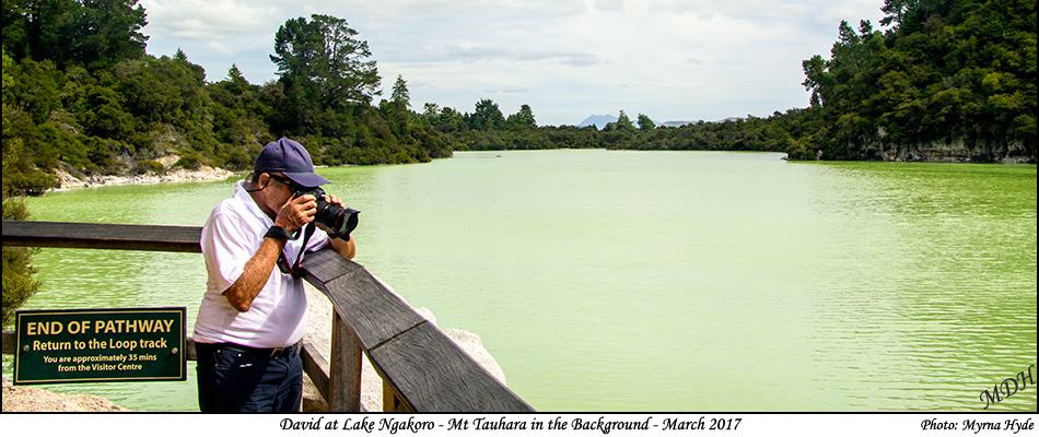 David at Lake Ngakoro, Waiotapu Wonderland