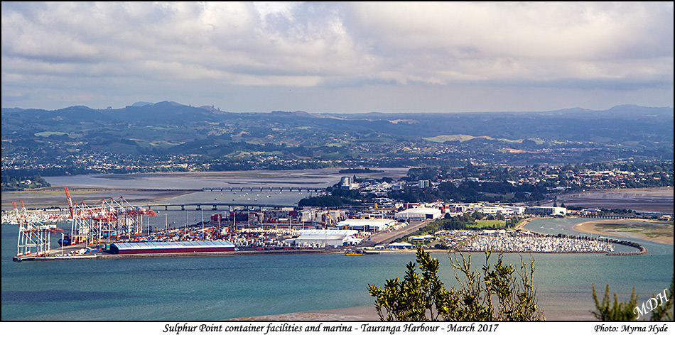 Sulphur Point Tauranga from Mt Maunganui