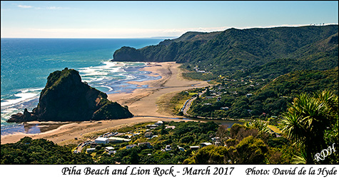 View of Piha and Lion Rock