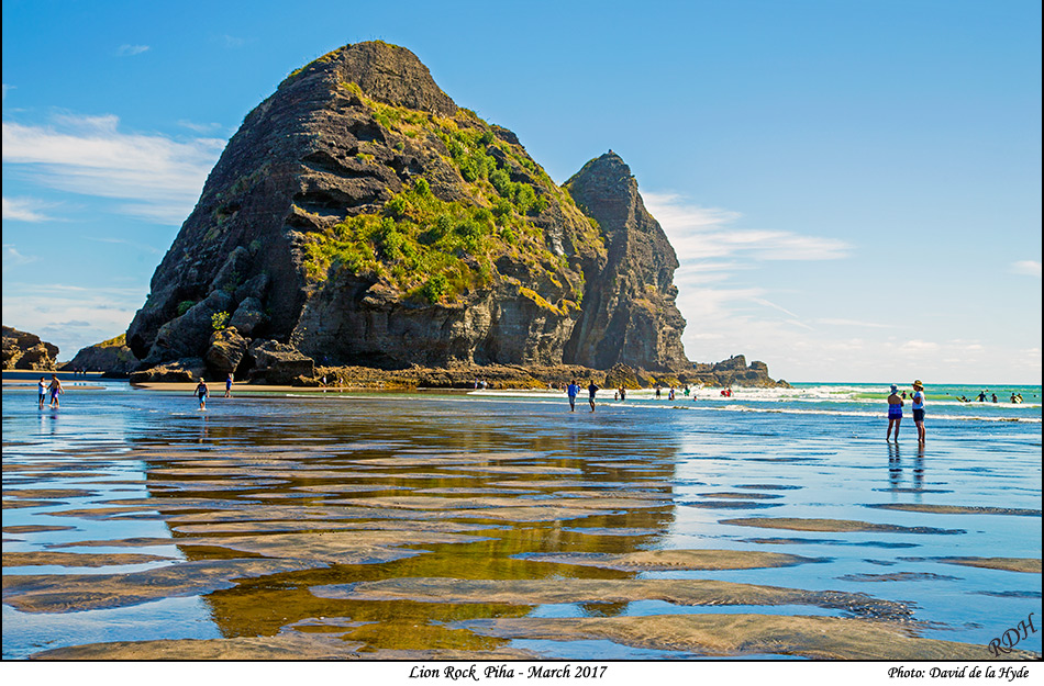 Lion Rock reflections at Piha