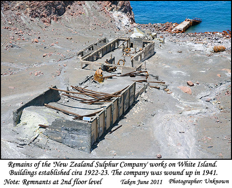 Remains of 1922 - 1923 Factory Buildings at White Island