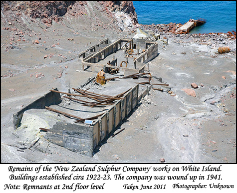 Remains of 1922 - 1923 Factory Buildings at White Island