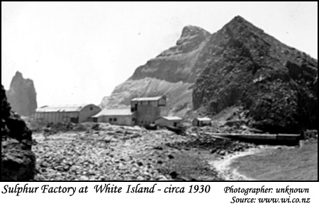 White Island Sulphur Factory circa 1930