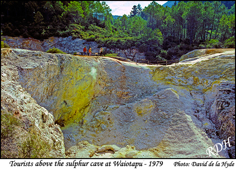 Tourists at Waiotapu Wonderland - 1979