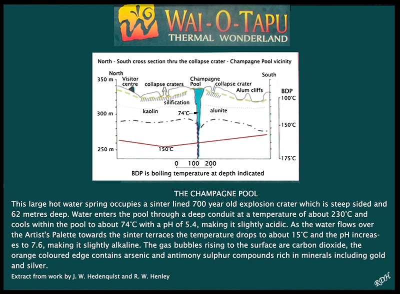 Waiotapu - cross section at the Champagne Pool