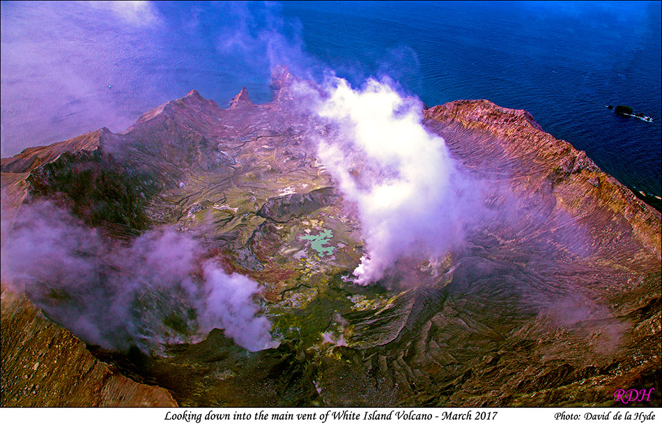 White Island - Looking down into the crater