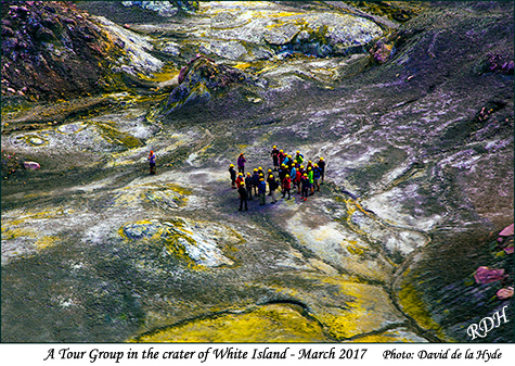 Touring Group in crater of White Island - March 2017