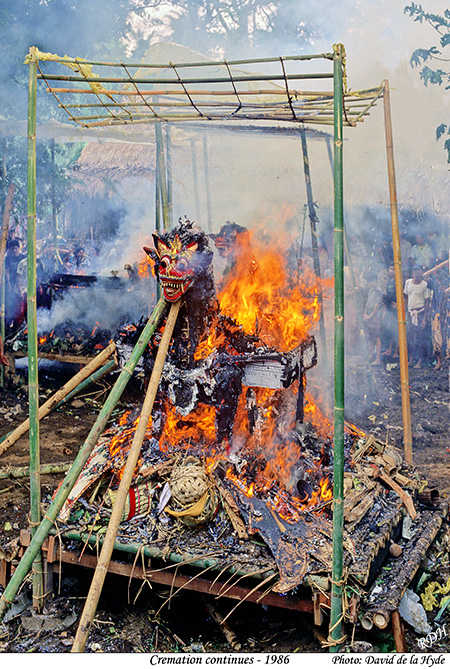 Cremation continues