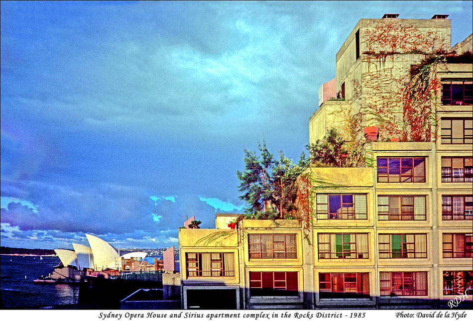 Sydney Opera House and the Sirius Apartment Complex - 1985