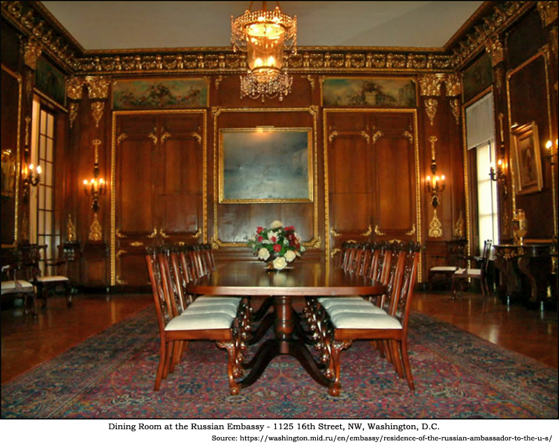 Dining Room at the Russian Embassy Washingto D.C.