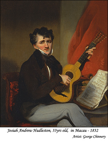 Josiah Andrew Hudleston, Age 33 in Macau (1832) portrait by George Chinnery
