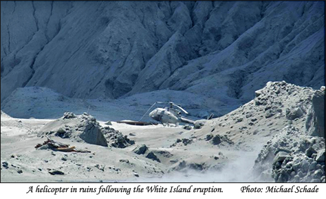 Damaged Helicopter on White Island