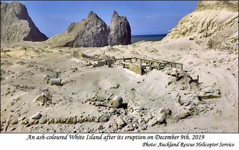 White Island after eruption