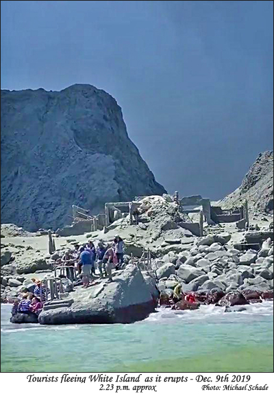 Tourists fleeing White Island Dec. 9th. 2019