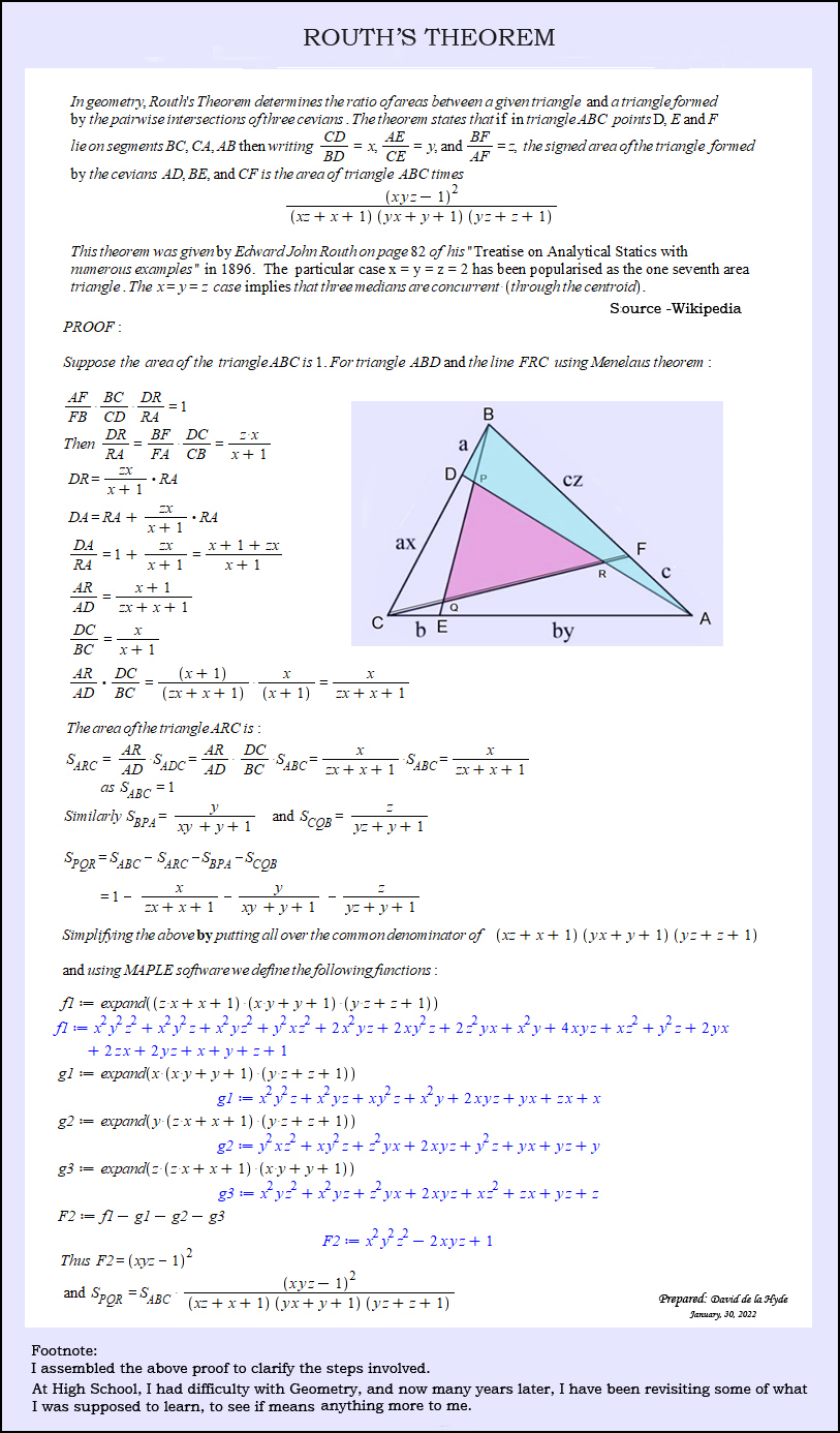 Routh's Theorem