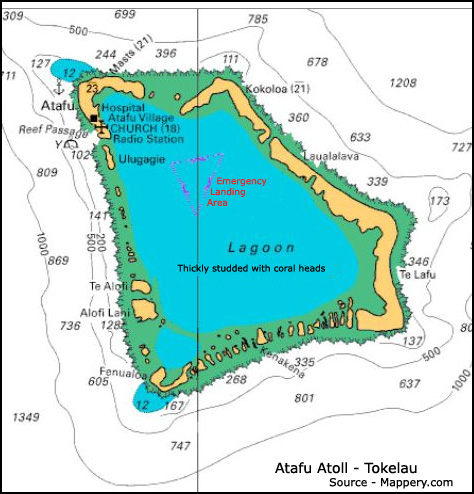Atafu map - Tokelau Islands