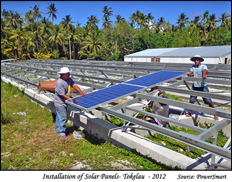 Installing Solar Panls - Tokelau