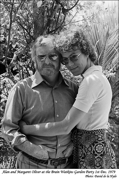 Alan and Margaret Oliver - at Brain Watkins Garden Party - 1st Dec. 1979