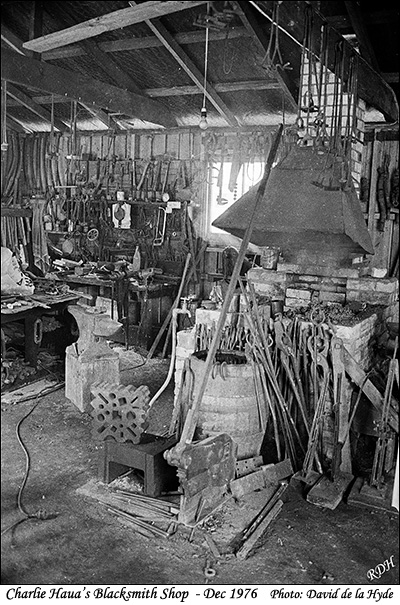 Inside the Blacksmith Shop - Tauranga Historic Village - Dec. 1976