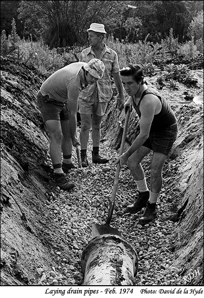 Laying Drains - Feb. 1974