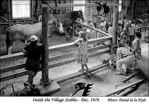 Inside the Tauranga Historic Village Stables - Dec. 1976