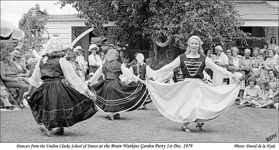 Dancers at the Brain Watkins Garden Party - 1st. Dec. 1979