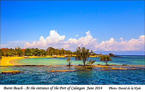 Burot Beach at the entrance to the Port of Calatagan