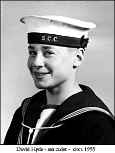 David Hyde as a sea cadet - circa 1953
