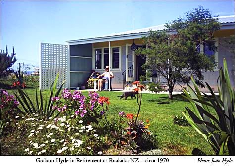 Graham Hyde in retirement at Ruakaka NZ circa 1970