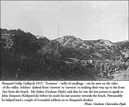 Shrapnel Gully, Gallipoli 1915