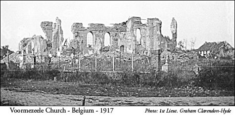 Voormezeele Church - Belgium - 1917