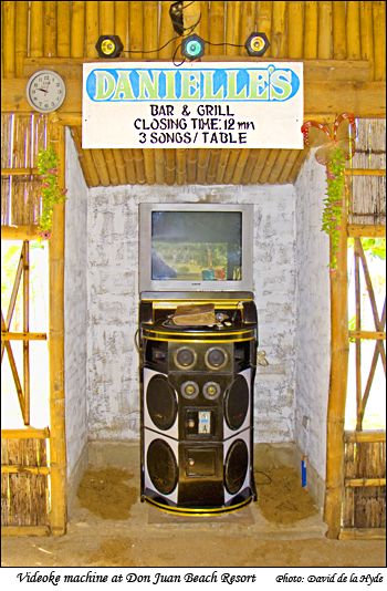 Videoke machine at Don Juan Beach Resort
