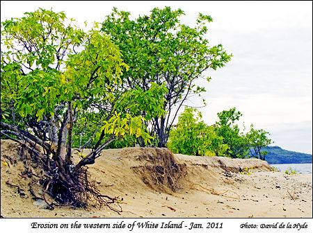 Erosion on the Western side of White Island
