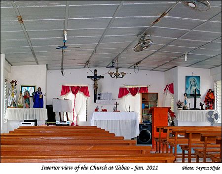 Interior view of the Tabao Church