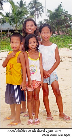 Local children at the beach