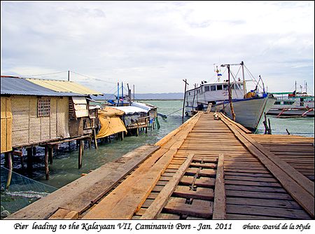 The pier leading to the Kalayaan VII
