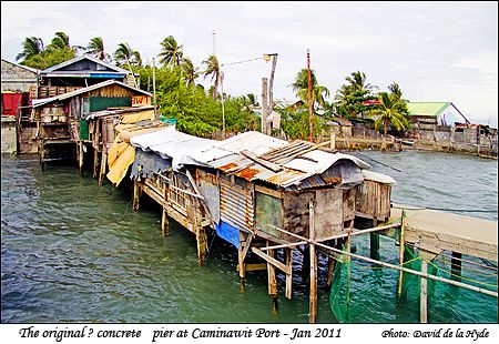 A wooden pier at Caminawit Port, San Jose, Mindoro
