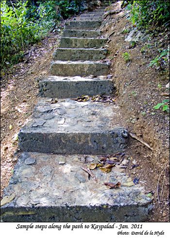 Steps on the route to Kaypalad