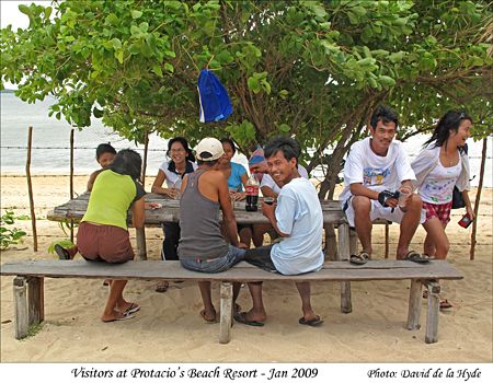Visitors at Protacio's Beach Resort