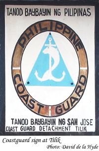 Phillipine Coast Guard sign