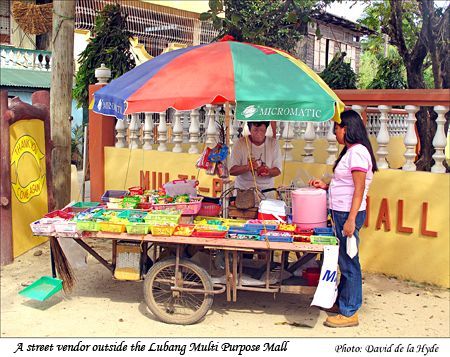 Street vendor outside the Lubang Multi Purpose Mall, Occidental Mindoro