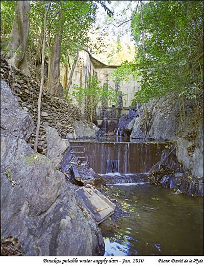 Binacas potable water supply dam - downstream side