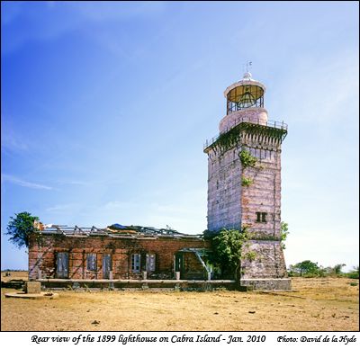 Rear view of 1899 lighthouse, Cabra Island