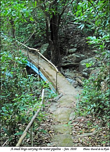 A small bridge carrying the water pipe line