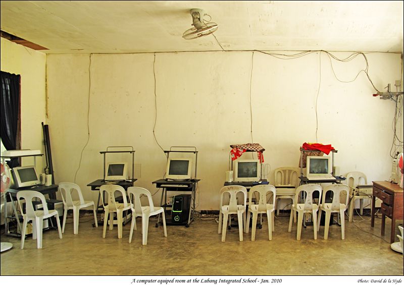 A computer room at Lubang Integrated School