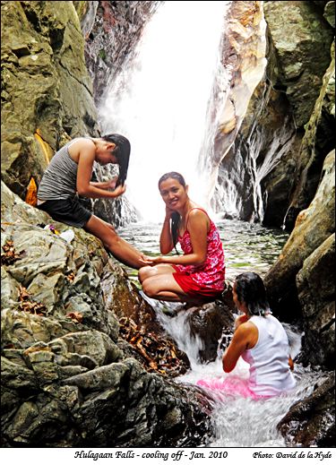 Cooling off at Hulagaan Falls