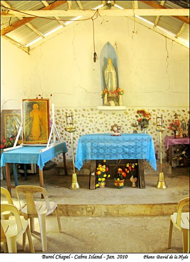 Interior of Buro Chapel, Cabra Island