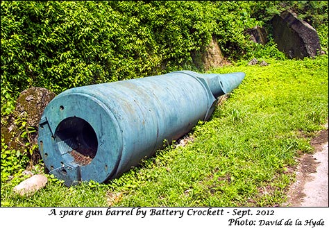 Spare gun barrel by Battery Crockett