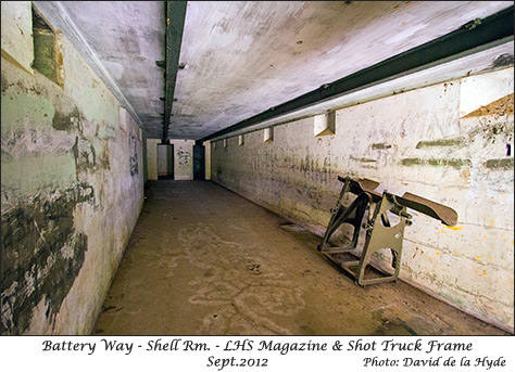 LHS magazine shell room with shot truck